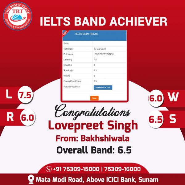 LOVEPREET SINGH IELTS