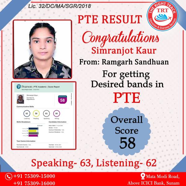 SIMRANJOT KAUR PTE