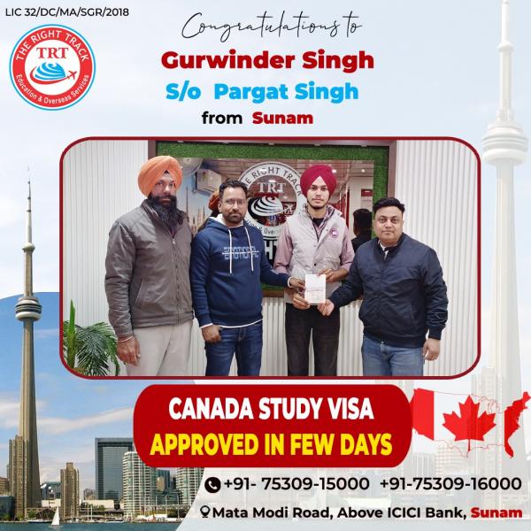 gurwinder singh canada study visa